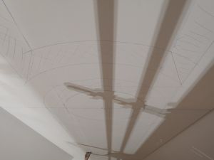 Marking out for ceiling rose and surround